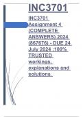 INC3701 ASSIGNMENT 4[COMPLETE ANSWERS]2024(867676)-DUE 24 JULY 2024