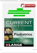 Test Banks For CURRENT Diagnosis & Treatment Pediatrics 26th Edition by Maya Bunik; William W. Hay, 9781264269983, Chapter 1-46 Complete Guide Version 2024 ISBN:9780071848558