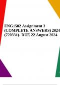 ENG1502 Assignment 3 (COMPLETE ANSWERS) 2024 (720331)- DUE 22 August 2024