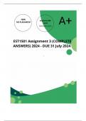 EST1501 Assignment 3 (COMPLETE ANSWERS) 2024 - DUE 31 July 2024 ;100% TRUSTED workings, explanations and solutions. 