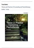 Test Bank-  Theory and Practice of Counseling and Psychotherapy, International Edition 11th Edition By Dr. Gerald Corey|| Latest Edition 