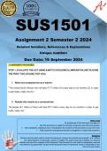 SUS1501 Assignment 2 (COMPLETE ANSWERS) Semester 1 2025 - DUE March 2025