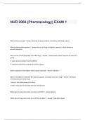 NUR 2060 (Pharmacology) EXAM 1NUR 2060 Questions and Answers