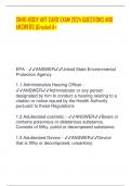 SNHD-BODY ART CARD EXAM 2024 QUESTIONS AND  ANSWERS |Graded A+ EPA - ANSWERUnited State Environmental  Protection Agency 1.1 Administrative Hearing Officer - ANSWERAdministrator or any person  designated by him to conduct a hearing relating to a  citation