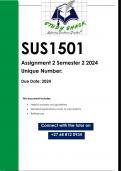 SUS1501 Assignment 2 (QUALITY ANSWERS) Semester 2 2024