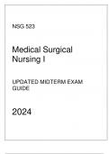 HU - NSG 523 Medical Surgical Nursing I - Updated Midterm Exam Guide 2024