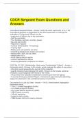 CDCR Sergeant Exam Questions and Answers