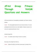 AFAA Group Fitness  Through NASM  Questions and Answers