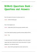 BCMAS Questions Bank - Questions and Answers