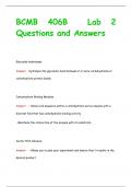 BCMB 406B Lab 2 Questions and Answers