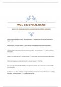 WGU C175 FINAL EXAM WITH GUARANTEED ACCURATE ANSWERS