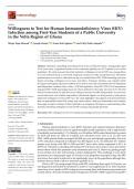 Willingness to Test for Human Immunodeficiency Virus (HIV) Infection among First-Year Students of a Public University in the Volta Region of Ghana