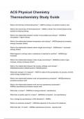 ACS Physical Chemistry Thermochemistry Study Guide