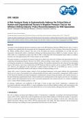 A Risk Analysis Study to Systematically Address the Critical Role of  Human and Organizational Factors in Negative Pressure Test for the  Offshore Drilling Industry: Policy Recommendations for HSE Specialists Maryam Tabibzadeh and Najmedin Meshkati, Unive