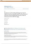 Evaluation of a novel rapid diagnostic test for Schistosoma haematobium based on the detection of human immunoglobulins bound to filtered Schistosoma haematobium eggs