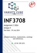 INF3708 Assignment 3 (DETAILED ANSWERS)2024 - DISTINCTION GUARANTEED