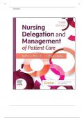 TEST BANK FOR NURSING DELEGATION AND MANAGEMENT OF PATIENT CARE 3RD EDITION BY MOTACKI