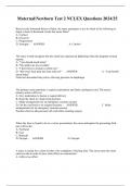 Maternal/Newborn Test 2 NCLEX Questions 2024/25