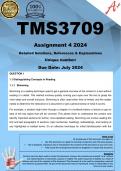 TMS3709 Assignment 4 (COMPLETE ANSWERS)  2024