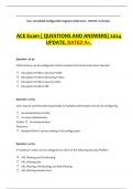 ACE Exam ( QUESTIONS AND ANSWERS) 2024 UPDATE. RATED A+.