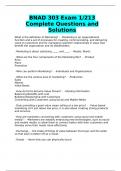 BNAD 303 Exam 1/213 Complete Questions and Solutions