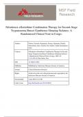 Nifurtimox-Eflornithine Combination Therapy for SecondStage Trypanosoma brucei gambiense Sleeping Sickness: A Randomized Clinical Trial in Congo