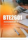 BTE2601 Assignment 3 2024|Due 2 August 2024