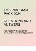 TMS3709 Exam pack 2024(Questions and answers)