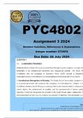 2024 PYC4802 Assignment 3 (COMPLETE ANSWERS) 2024 (672559)- DUE 26 July 2024