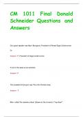 CM 1011 Final Donald  Schneider Questions and  Answers