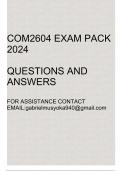 COM2604 Exam pack 2024(Questions and answers)