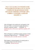 WGU C211 GLOBAL ECONOMICS FOR MANAGERS EXAM 2024 ACTUAL EXAM COMPLETE 500 QUESTIONS WITH DETAILED VERIFIED ANSWERS (100% CORRECT ANSWERS) /ALREADY GRADED A+