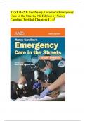 TEST BANK For Nancy Caroline’s Emergency Care in the Streets, 9th Edition by Nancy Caroline, Verified Chapters 1 - 53