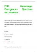 ENA Gynecologic  Emergencies Questions  and Answers