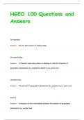 HGEO 100 Questions and  Answer