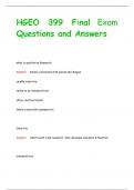 HGEO 399 Final Exam  Questions and Answers