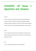 HUN2201 UF Exam 1 Questions and Answers