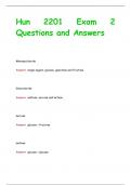 Hun 2201 Exam 2 Questions and Answers