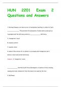 HUN 2201 Exam 2 Questions and Answers