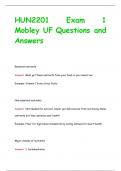 HUN2201 Exam 1  Mobley UF Questions and  Answers