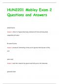 HUN2201 Mobley Exam 2 Questions and Answers