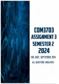 COM3703 Assignment 3 Semester 2 2024 | Due September 2024