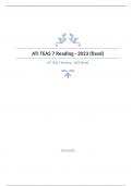 ATI TEAS 7 Reading Questions with complete solution 