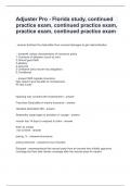 Adjuster Pro - Florida study, continued practice exam, continued practice exam, practice exam, continued practice exam Questions with correct Answers