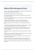 Medical Office Management Exam with correct Answers