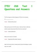 ITEC 268 Test 1  Questions and Answers