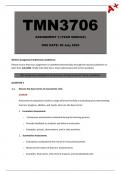 TMN3706 Assignment 3 (Detailed Answers) Year Module - Due 26 July 2024