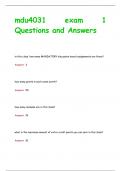 mdu4031 exam 1 Questions and Answers