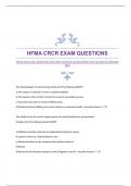 HFMA CRCR EXAM QUESTIONS {MULTIPLE CHOICES}|GUARANTEED WITH ACCURATE ANSWERS 2024