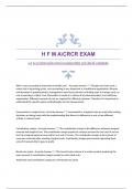 H F M ACRCR EXAM WITH GUARANTEED ACCURATE ANSWERS